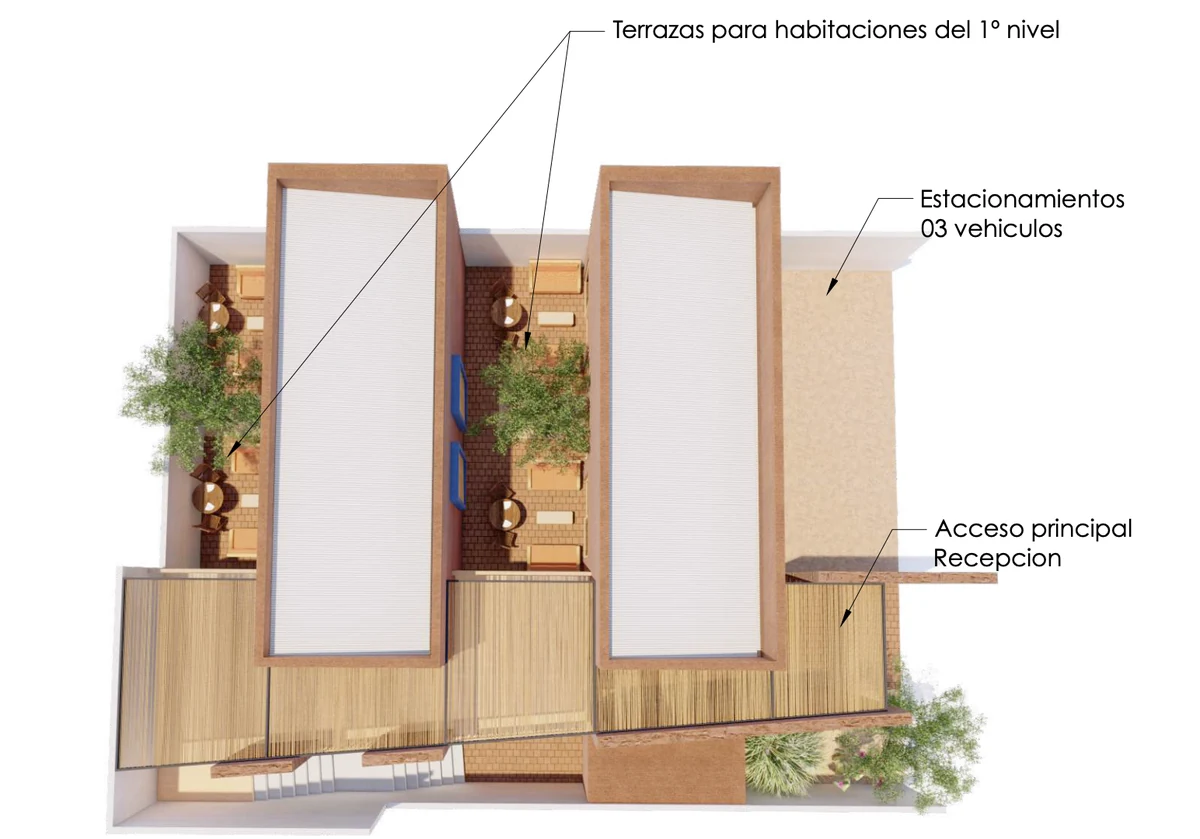 Planta del proyecto Hostal Lickanantai