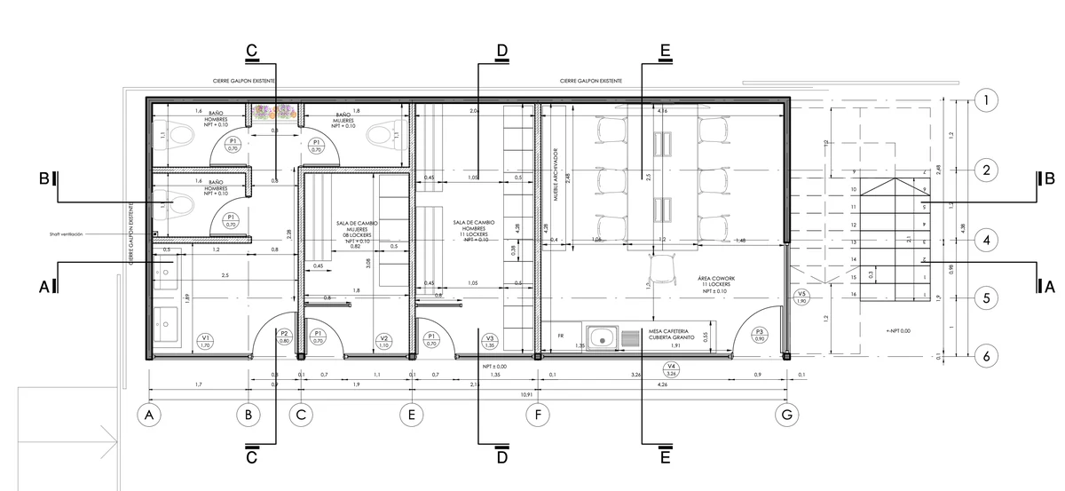 Planta del proyecto Oficinas Mantenimiento